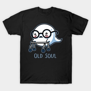 Funny Cute Original Old Soul Funny Ghost Cartoon T-Shirt